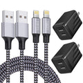 iPhone Fast Charger,iPhone Charger Fast Charging 2Pack Dual Port USB Wall Chargers Block Adapter Plug Long 6FT Fast Charging Lightning Cable Cord for iPhone 14 13 12 11 Pro Max XS X 8 7 Plus SE iPad
