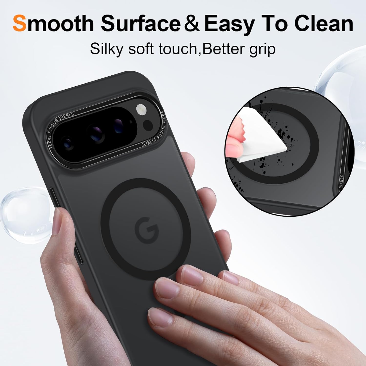Magnetic for Google Pixel 10 Pro XL Case, [Military Grade Drop Protection] [Compatible with MagSafe] Shockproof Slim Translucent Matte Anti-Slip for Women Girls Men Case, Black