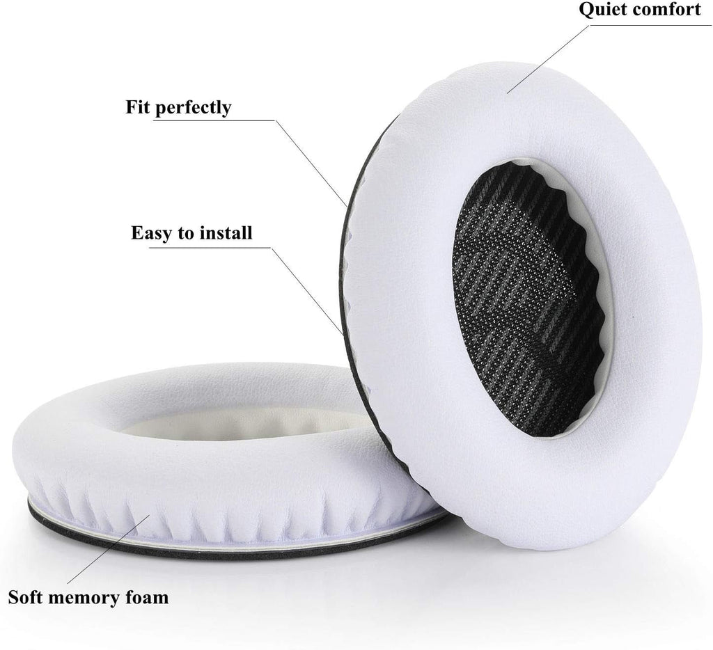 Headphones Replacement Ear Pads,for Bose Quietcomfort QC15 QC25 QC35 35 ii (White)