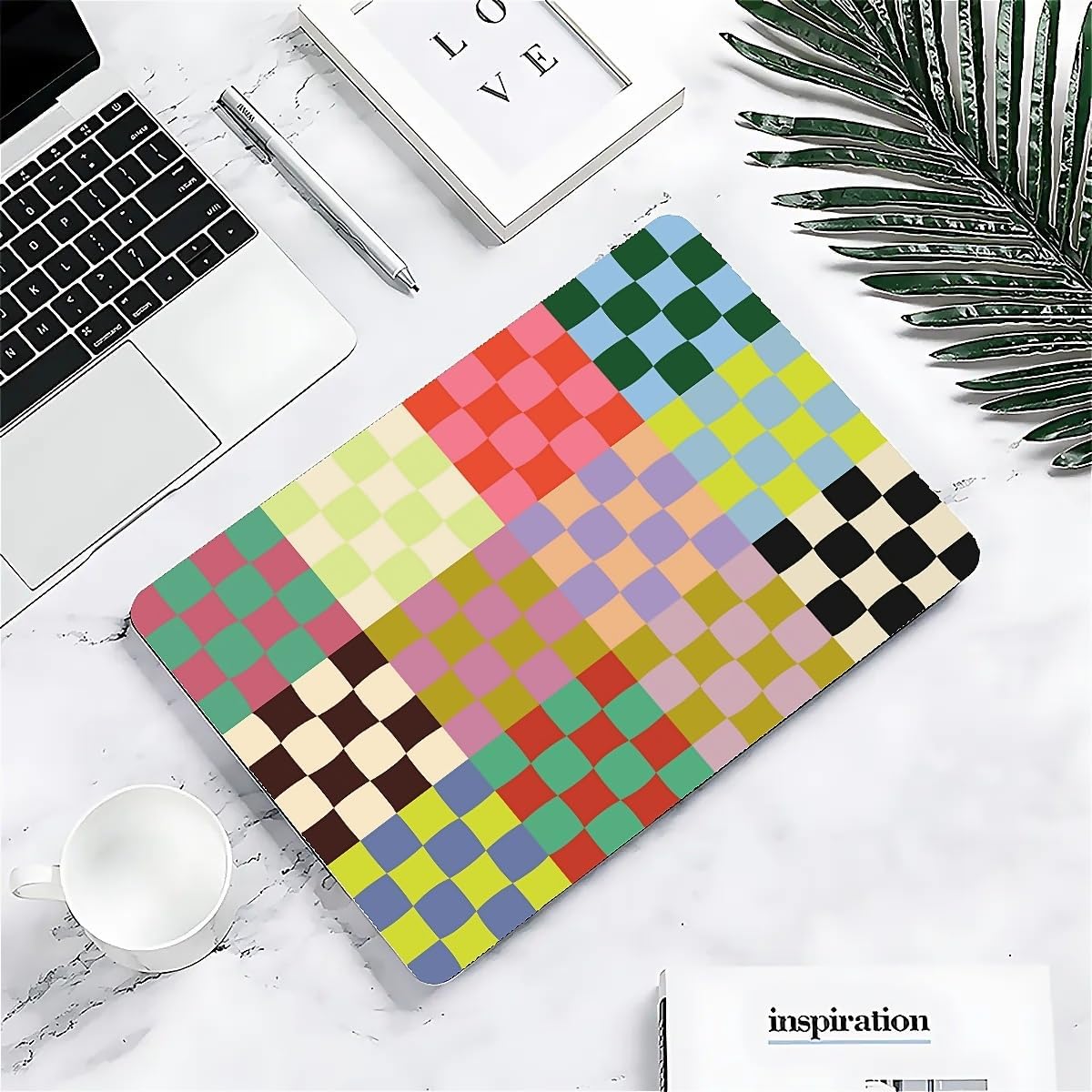 Compatible with MacBook Air 13.3 13.6 Inch Case 2022 2021 2020 2019 Plastic Hard Shell Case Cover,13.3 Air (A1932/A2179/A2337), Colorful Checker