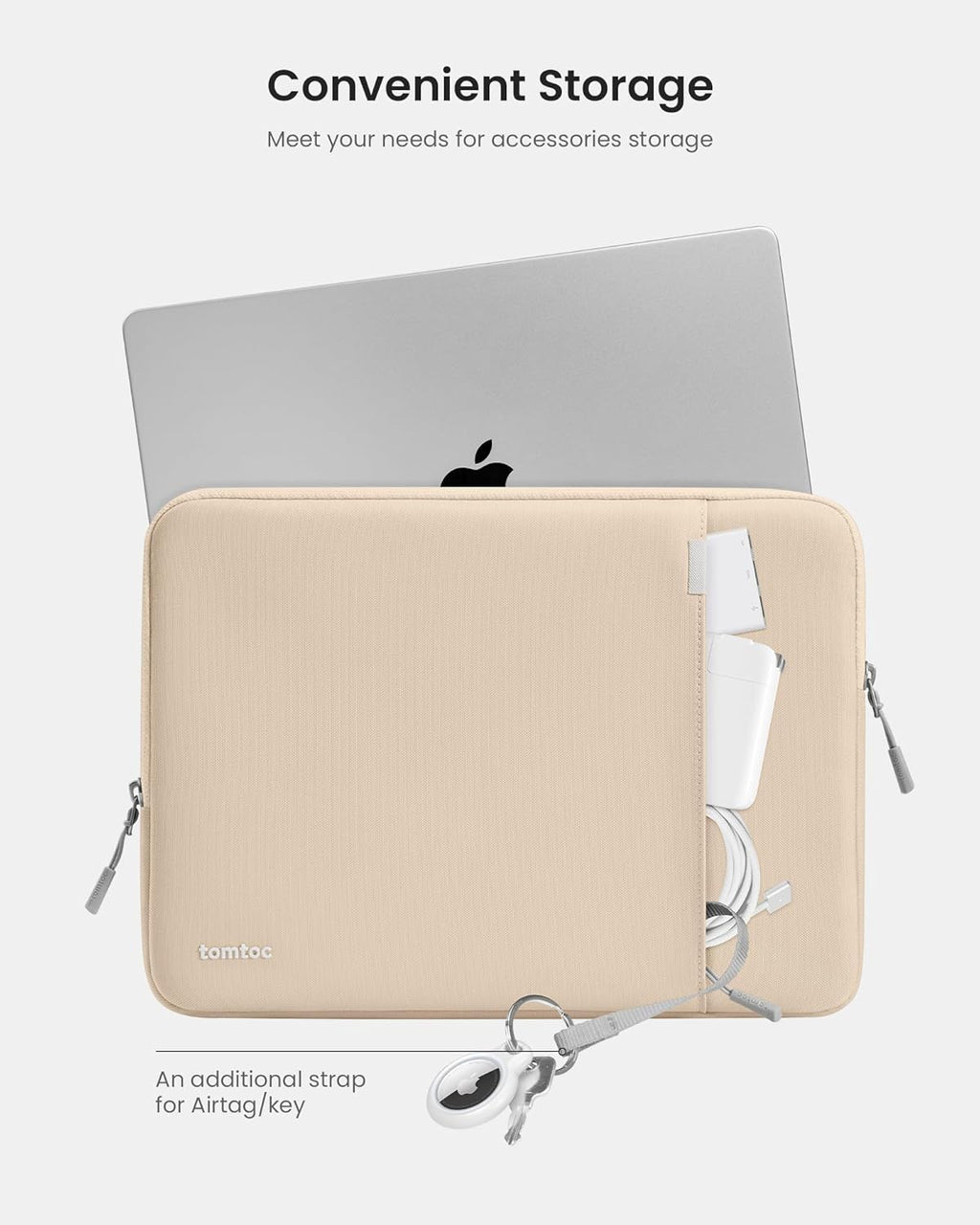 tomtoc 360° Protective Laptop Sleeve for 15-inch MacBook Air M4/A3241 2025, M3/A3114 2024, M2/A2941 2023, 15-inch MacBook Pro A1990 A1707, Dell XPS 15 Plus Laptop, Water-Resistant Computer Case Bag
