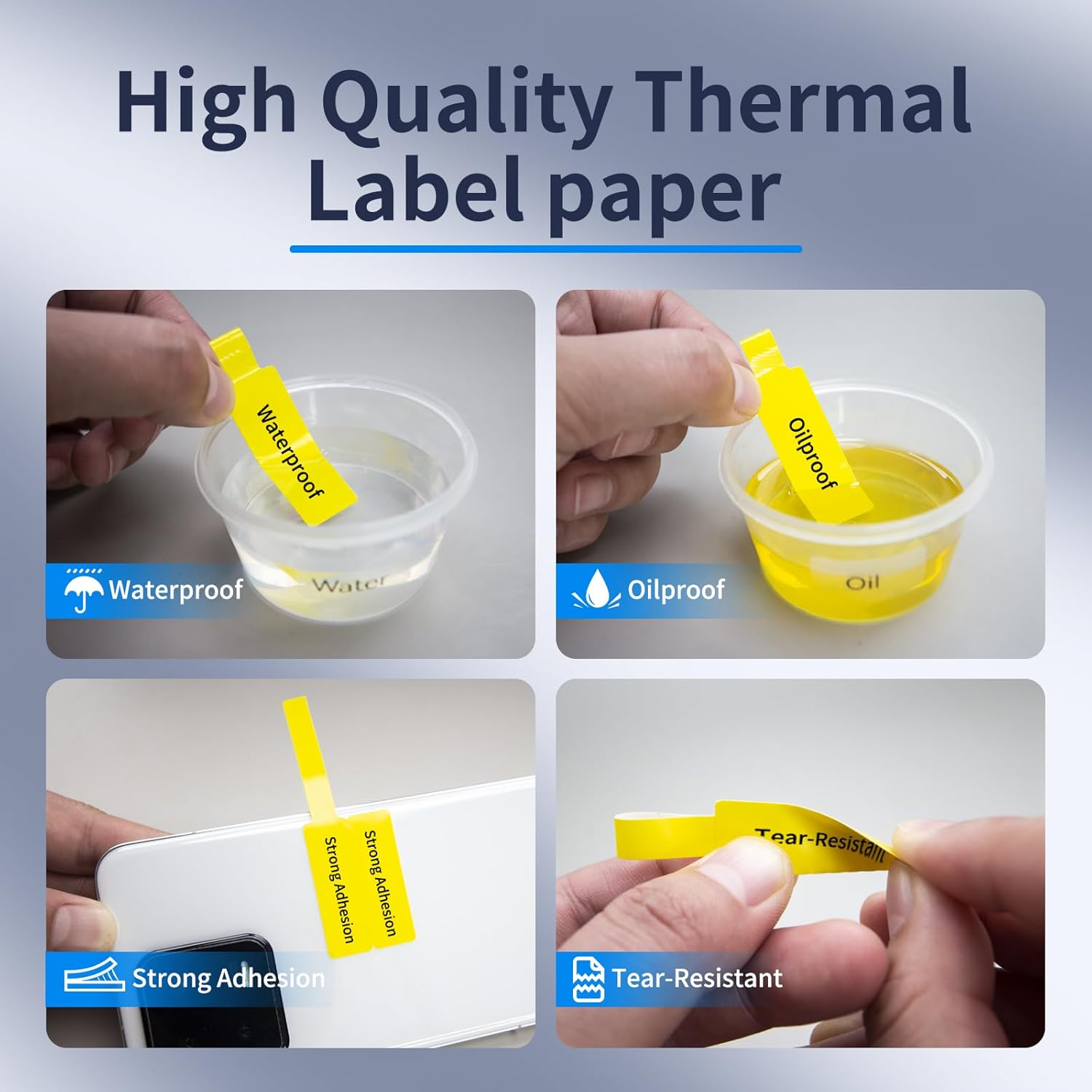 200 Pcs Cable Labels - Waterproof Wire Cord Label, Tear Resistant Wire Labels, Self Adhesive Cord Organizing Label, for Cable Management, Compatible with PUQU AQ20 Label Makers(White) 30 * 90mm