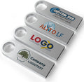 ABLAZE Custom Flash Drive 4GB 10 Pack, Personalized USB with Your Logo Metal Thumb Drives USB 2.0 Memory Stick Pendrive (Sliver)