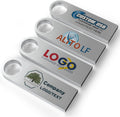 ABLAZE Custom Flash Drive 8GB 10 Pack, Personalized USB with Your Logo Metal Thumb Drives USB 2.0 Memory Stick Pendrive (Sliver)