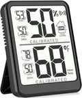 Antonki Room Thermometer, Digital Small Hygrometer Indoor Thermometer Humidity Gauge, Temperature Humidity Meter with Max/Min Record Monitor Sensor for Home, Plants - Battery Included