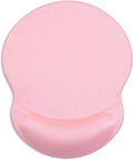 ITNRSIIET Ergonomic Mouse Pad with Gel Wrist Support Small Wrist Rest Smooth Surface Non-Slip PU Base Comfortable Office Supplies Pain Relief, 8.7 x 7.2 inches, Pink