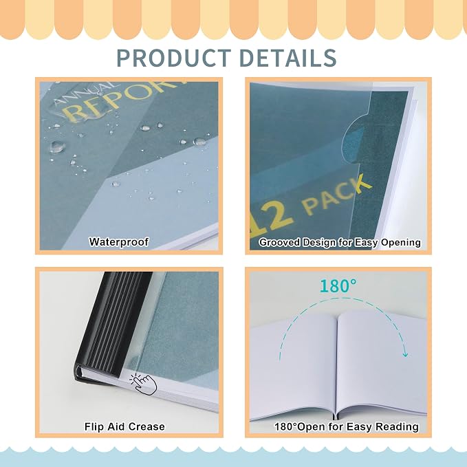 Binditek 100 Pack Clear Report Covers - Image 4