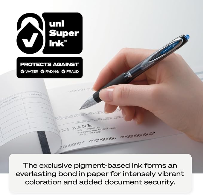 uniball 207 Retractable Gel Pens, Medium Point, 3 Pack - Image 7