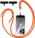 Crossbody Phone Lanyard Strap with 2 Pack Patchs, Adjustable Universal Nylon Neck Strap