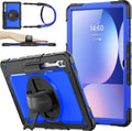 SEYMAC stock Case for Samsung Galaxy Tab S10 Ultra / S9 Ultra Tablet Case 14.6'' with Screen Protector, Pencil Holder, 360 Rotate Stand, Hand Strap, Shoulder Strap, Blue1