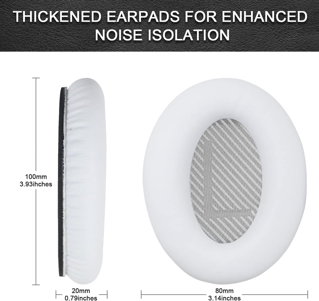 Replacement Ear Pads for Bose QuietComfort 35 35 II 15 25(qc 35 25 15/QC35 ii), Headphone Ear Covers, High Density Memory Cotton, Soft Leather, Adaptive Noise Isolation Headphones Pads Cushions