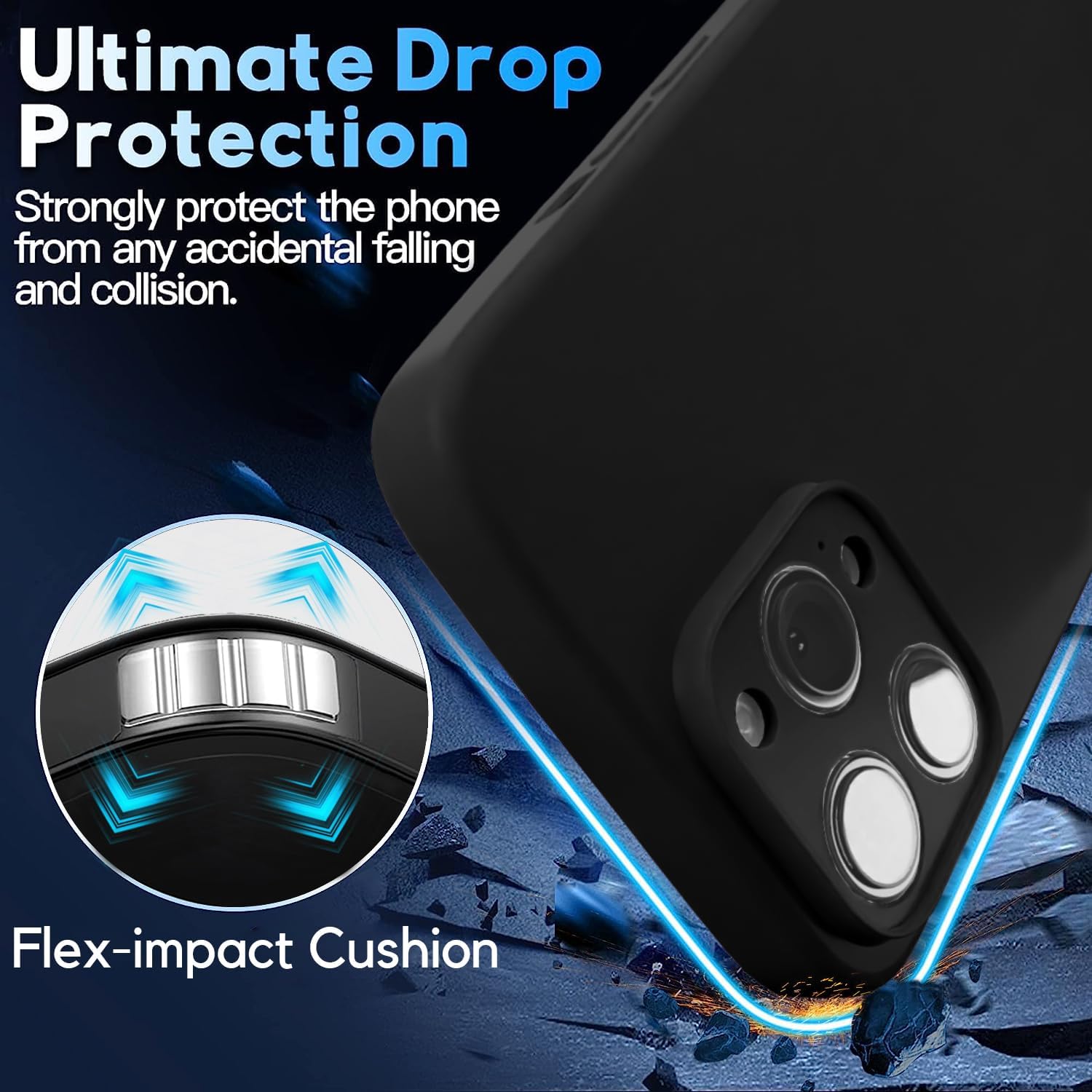 Blaspins Crossbody Strap Phone Case for iPhone 13 Pro Max, Adjustable Rope, Belt Neck Lanyard, String Detach Lanyard, Drop Proof Sturdy, Wrist Hand Free Protective Cover 6.7 inch 13 Pro Max - Black
