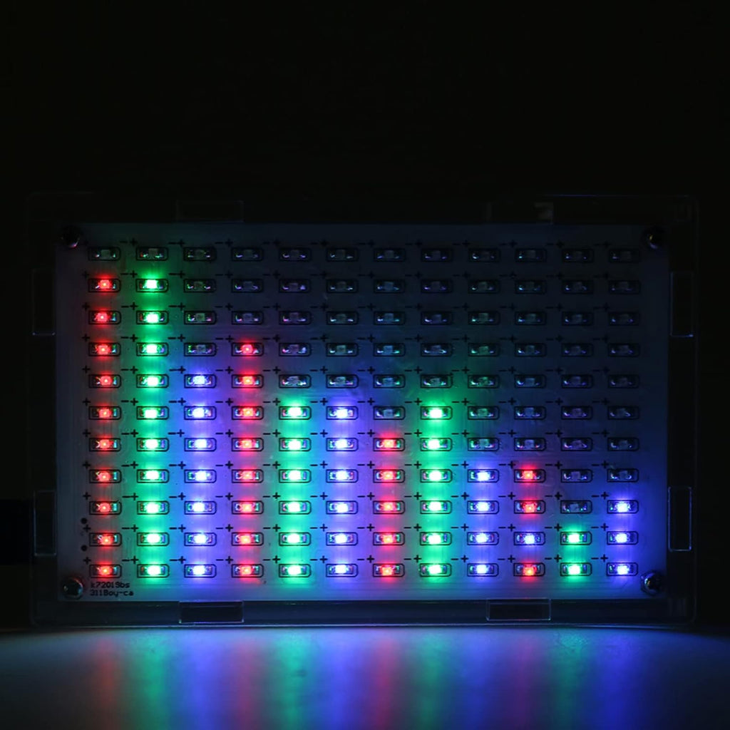 Soldering Practice Kit DIY RGB Music Spectrum Colorful Multi-pattern Simulate Dynamic Sound Wave Within Speaker SMD Soldering Kit Welding Skills Learn Soldering Kit For Beginners