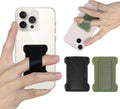 Universal Phone Grip for Smartphones - Phone Holder for Hand for Back of Phone - Wireless Charging Compatible (Black Green) - 2Pack