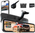 60FPS 9.2″ OEM Rear View Mirror Camera, Dash Cam, Detached Front Lens, 2K, Digital Signal Transmission, IMX462, IPS Screen, Night Vision, Parking Monitor, 64GB SD, for Trucks, Vans, SUVs