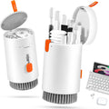 walrfid 2 Pack Laptop Phone Screen Cleaner Kit, Computer Keyboard Brush Cleaning Spray for iPhone AirPods MacBook iPad, 20-in-1 Electronic Device Tool for Camera Earbud TV Tablet Car Screens, White