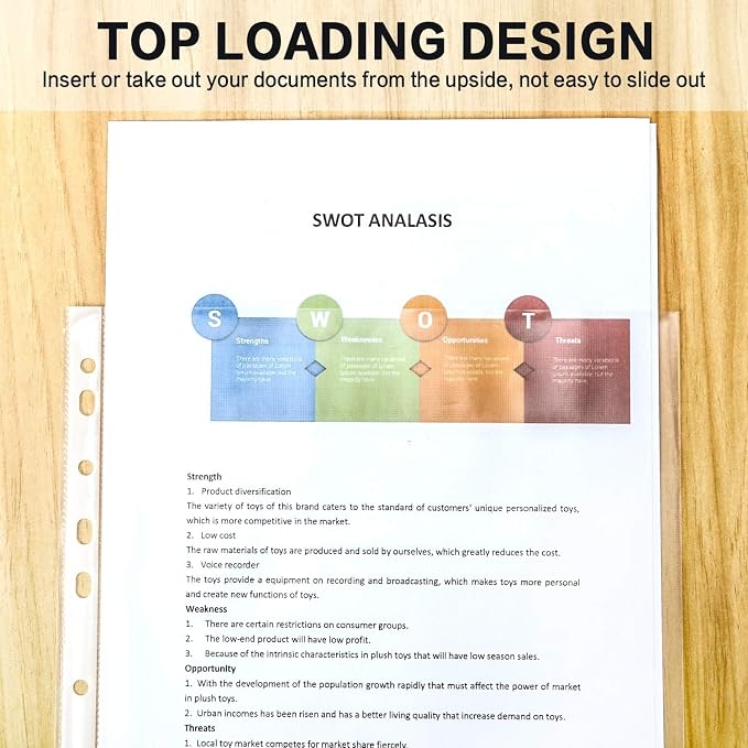 Sheet Protectors, PANDRI 900 Pack Clear Heavy Duty Plastic Page Protectors - Image 4