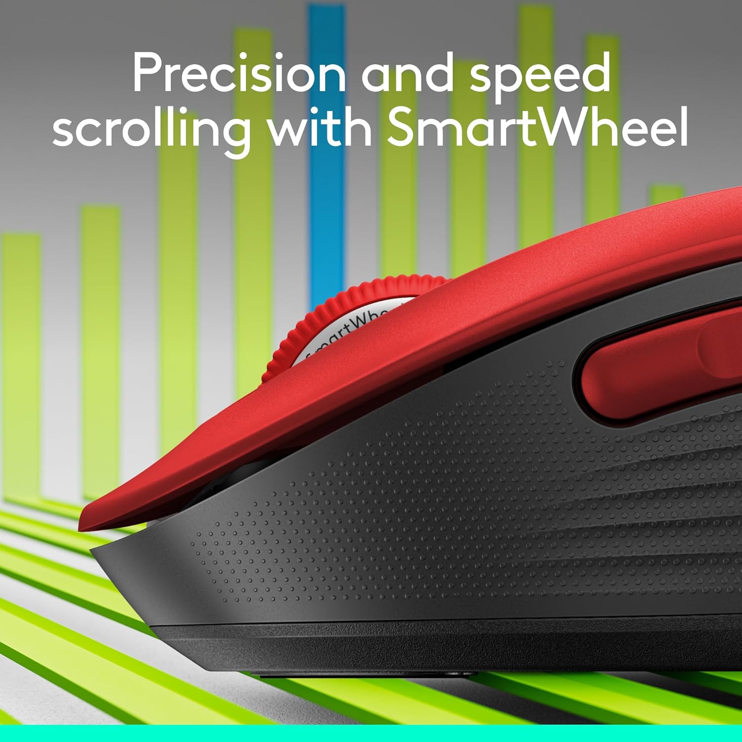 Logitech Wireless Mouse Signature M650 L Full Size - Large Hands, 2-Year Battery, Silent Clicks, Customizable Buttons, Bluetooth, PC/Mac/Chromebook - Classic Red, Right-Handed, Large