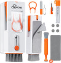 11-in-1 Keyboard Cleaning Kit, Laptop Cleaning Kit Keyboard Brush Cleaner Electronics Cleaner for Cell Phone/Earbuds/Camera Lens/Computer with Multifunctional Cleaning Tool (Orange)