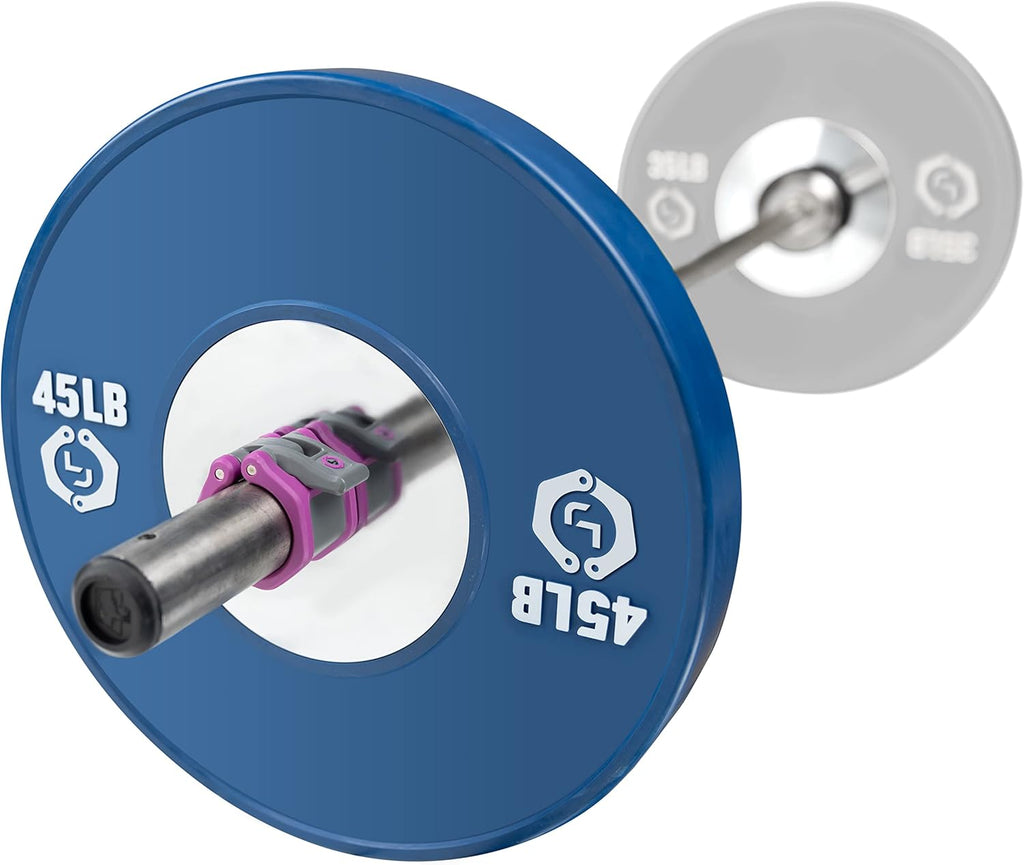 Lock-Jaw HEX 50mm / 2" Olympic Barbell Collar - Quick Release Barbell Clamp (Purple)