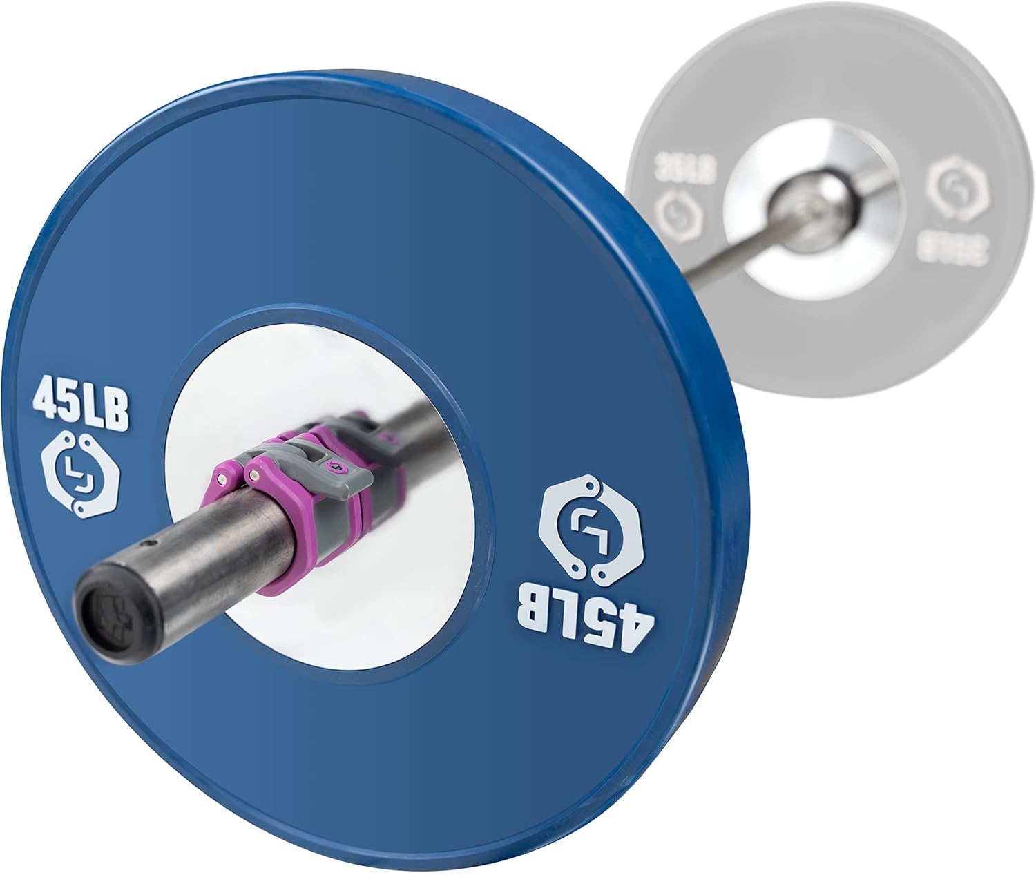 Lock-Jaw HEX 50mm / 2" Olympic Barbell Collar - Quick Release Barbell Clamp (Purple)