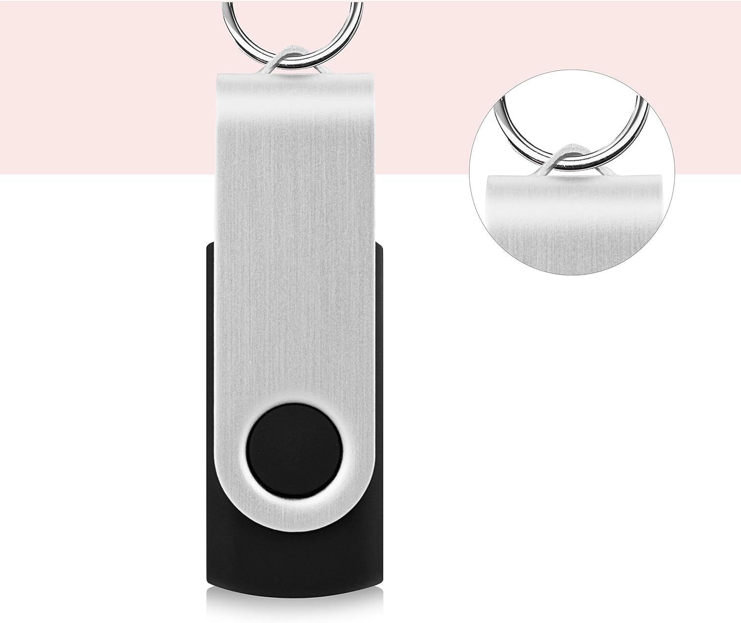 KOOTION 10 Pack 4GB Flash Drive 4gb USB 2.0 Flash Drives USB Drive Jump Drive Bulk Thumb Drive Swivel Memory Stick Black