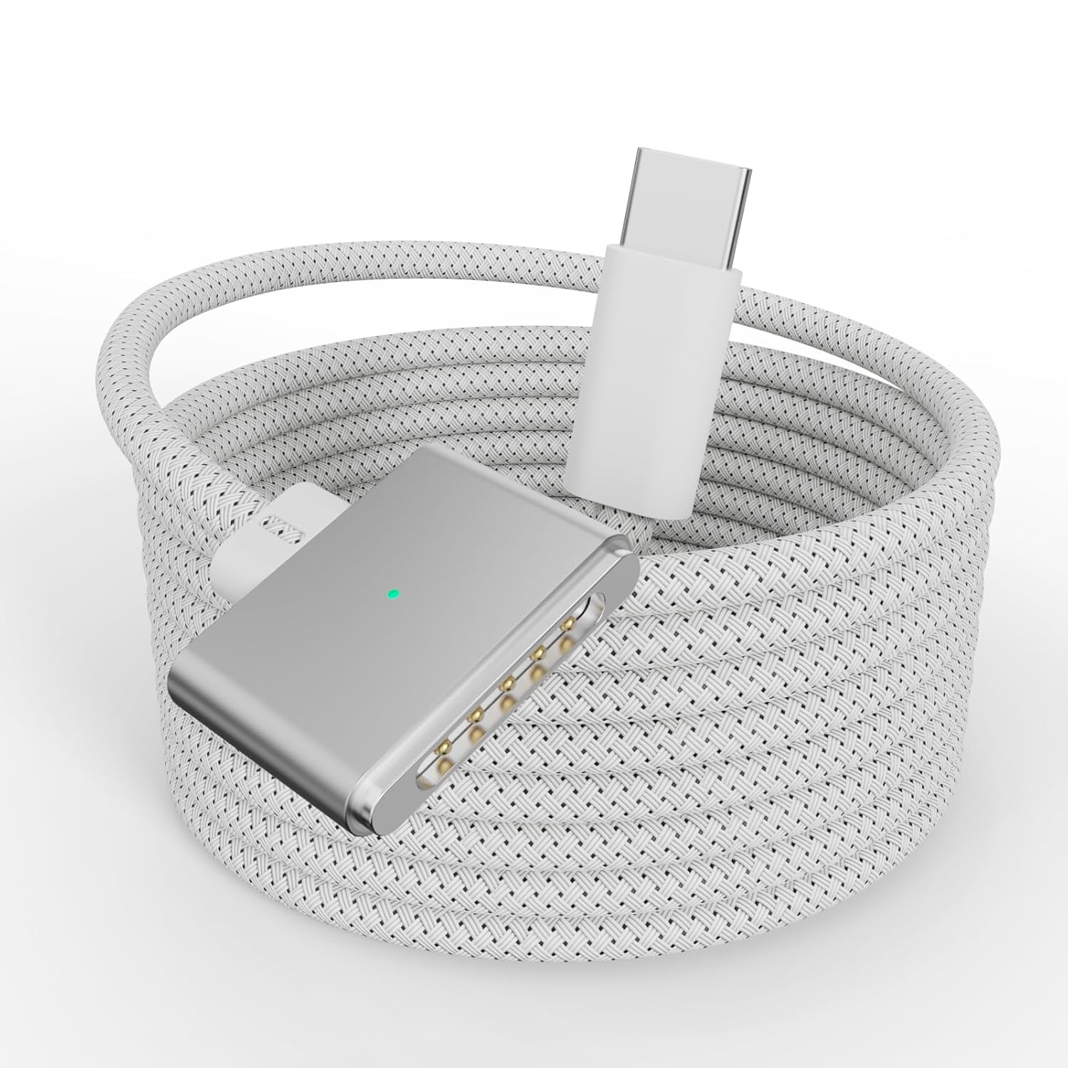 140W USB-C to Magnetic 3 Cable, Safe Charging Cable Compatible with MacBook Pro 2021 M1 Pro & Max 14" 16", MacBook Air 2022 M2, 2023 M2 Pro & Max 14" 16" - 6.6ft White
