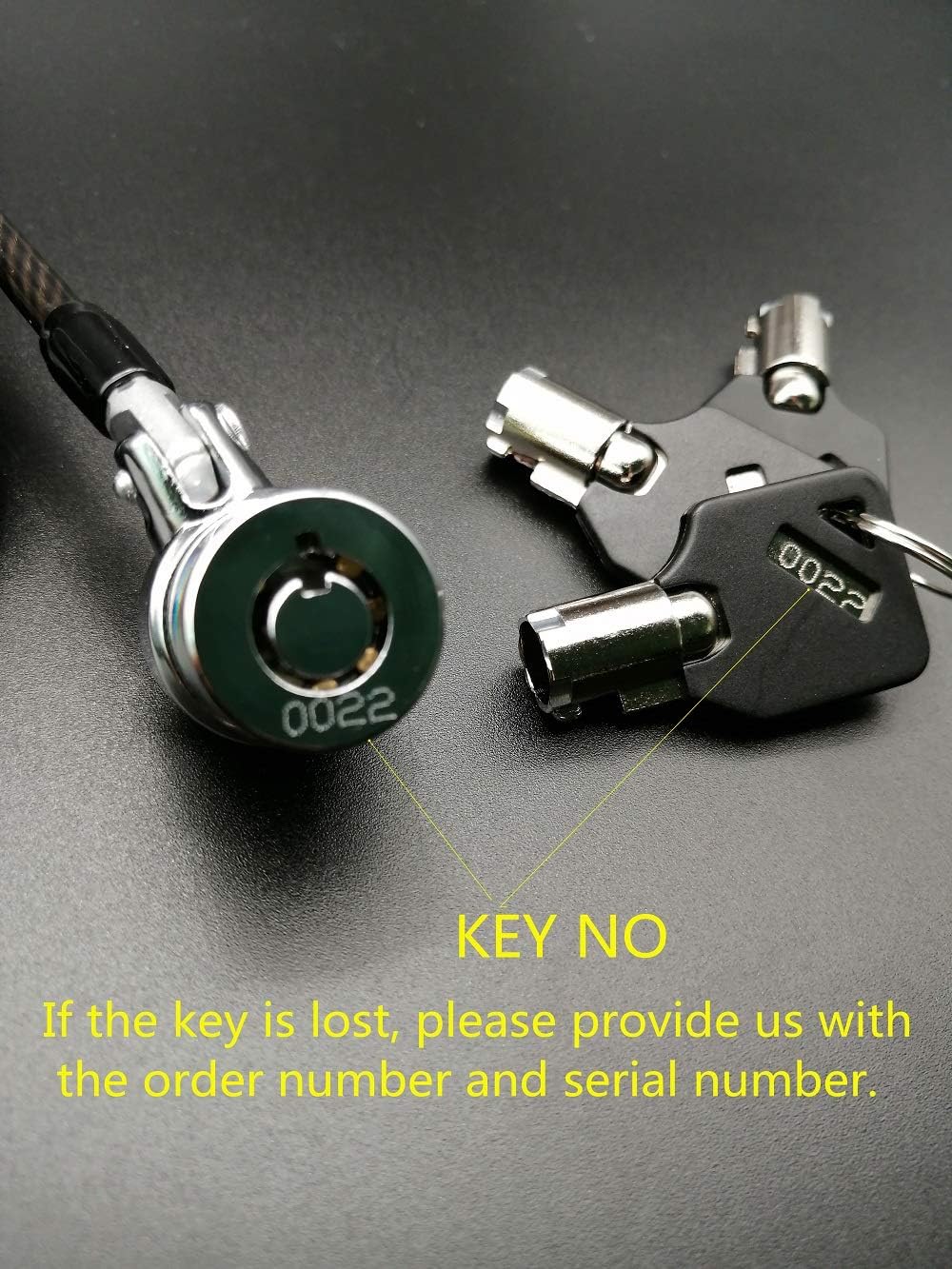 Security Retractable Cable Lock Portable Keyed Laptop Lock 5 Keys 8Ft for Monitors, Laptops, MacBooks, Tablets, iPad,Mac Mini,(5 Pack Keyed Alike)