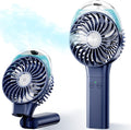 PANERGY Handheld Misting Fan – Rechargeable Battery Operated,Handheld Personal Fan with Mist Spray, Electric Hand Fans, 180° Foldable Mister Fans for Travel, Camping, Disney, Concerts, Office(Blue)