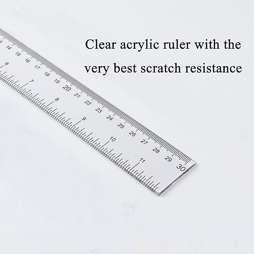 Ruler 12 inch 6 inch Rulers for Kids Plastic Clear Ruler Bulk for Classroom - Image 5