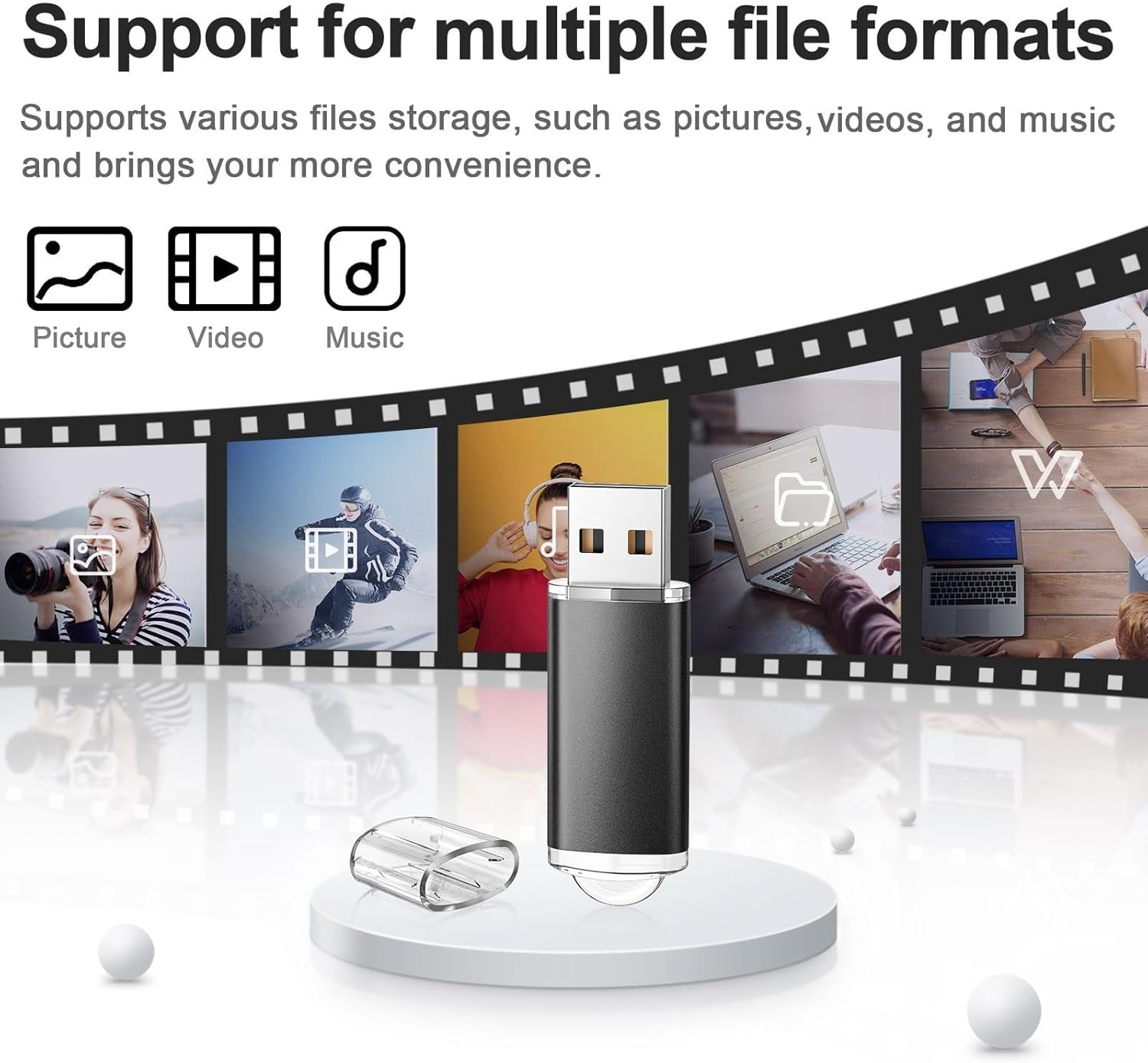 TOPESEL USB Flash Drive 5 Pack 4GB USB 2.0 Flash Drive Memory Stick USB Drive Thumb Drives USB Stick (5 Mixed Colors: Black Blue Green Red Silver)