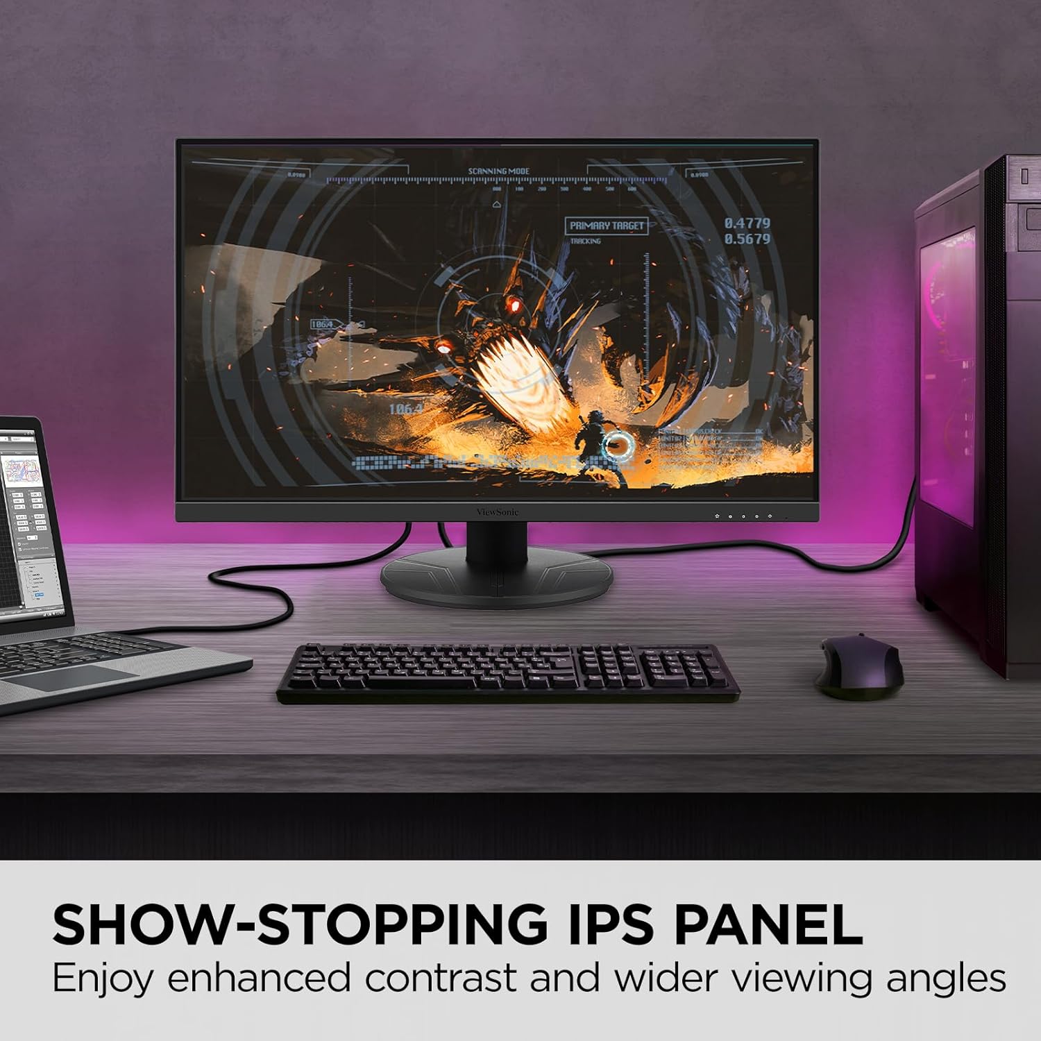 ViewSonic VX2716A 27 Inch 1080p 1ms 120Hz IPS Gaming Monitor with Eye Care, USB C, HDMI 1.4, and DisplayPort Inputs