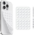Klearlook Silicone Suction Cup Phone Case Mount Double Sided, Silicon Sticky Phone Grip with Higher Suction for Cell Phone, Hands-Free Phone Accessories Holder for Selfies and Videos, White