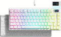 Womier SK80 75% Percent Keyboard with Color Multimedia Display Mechanical Gaming Keyboard Topographic, Hot Swappable Gasket Mount RGB Creamy Key Board Pre-lubed POM Switch for Mac/Win,White