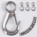 Alele Grab Hooks, 440 Pounds Slip Hooks,Stainless Steel Lifting Hook Rigging Accessory,4 Pack