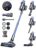 Cordless Vacuum Cleaner, 45KPA 550W Vacuum Cleaners for Home, Stick Vacuum with Color Touch Display, Intelligent Auto Mode, Up to 60Mins, Handheld Vacuum Cleaners for Hardwood Floor Carpet Pet Hair