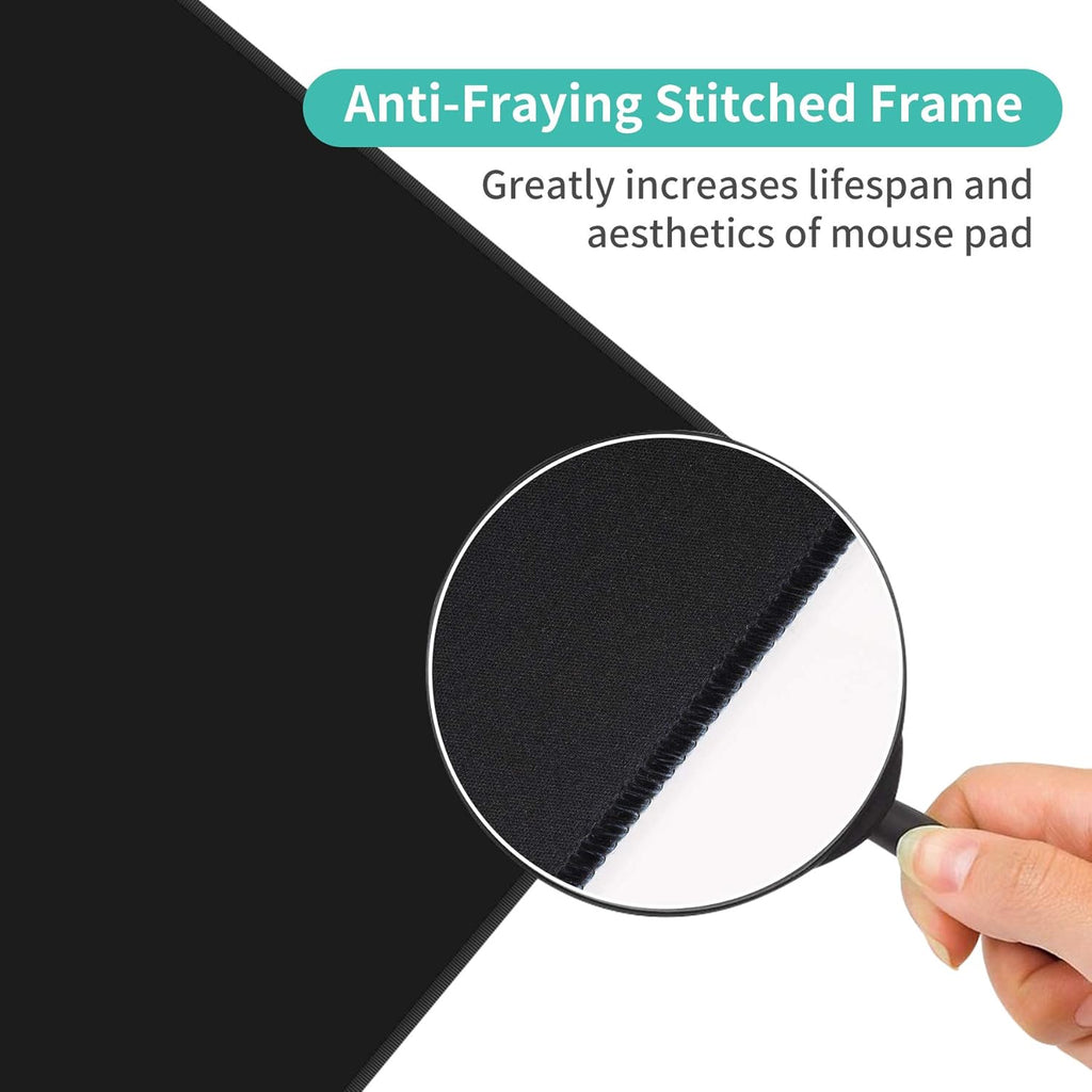 Dynippy Thin Extended Gaming Mouse Pad （31.5 * 11.8 * 0.08 inch） with Stitched Edges Large Mousepad Long XXL Keyboard and Mouse pad Desk Mat for Gaming Office & Home - Mountain Under The Starry Sky