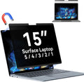 Magnetic Privacy Filter Compatible with 15 Inch Surface Laptop 5/4/3/2/1, Removable Anti Glare Blue Light Laptop Privacy Screen Black Security Private