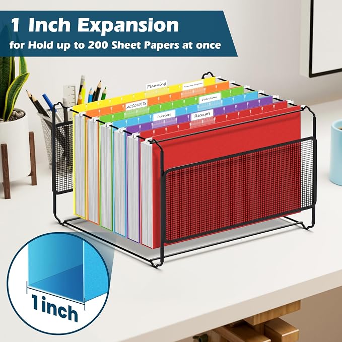V-Opitos 48 Pack 1 Inch Expansion Hanging File Folders, Letter Size Hanging - Image 4