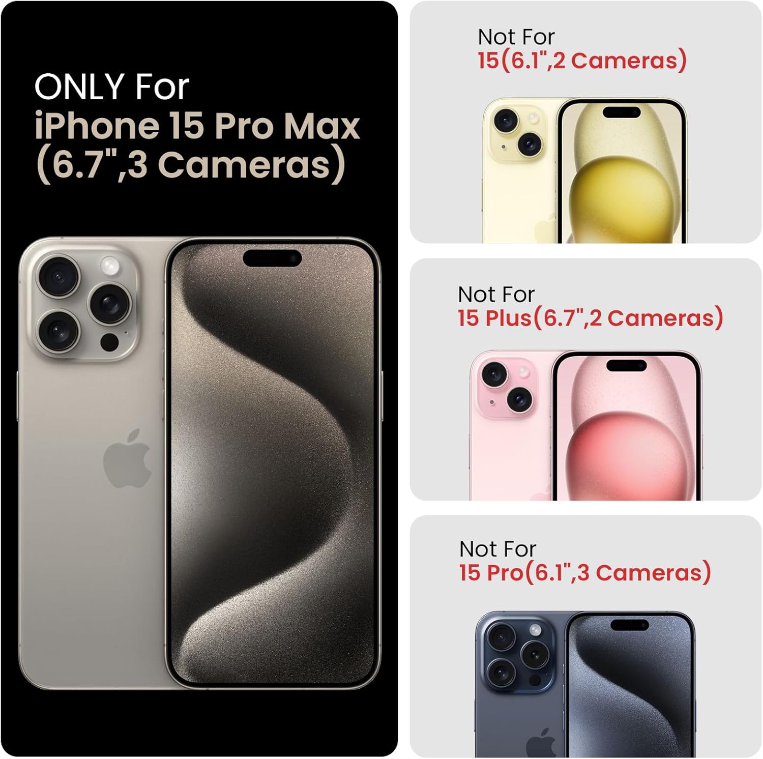 FireNova Designed for iPhone 15 Pro Max Case, Silicone Upgraded [Camera Protection] Phone Case with [2 Screen Protectors], Soft Anti-Scratch Microfiber Lining Inside, 6.7 inch, Klein Blue