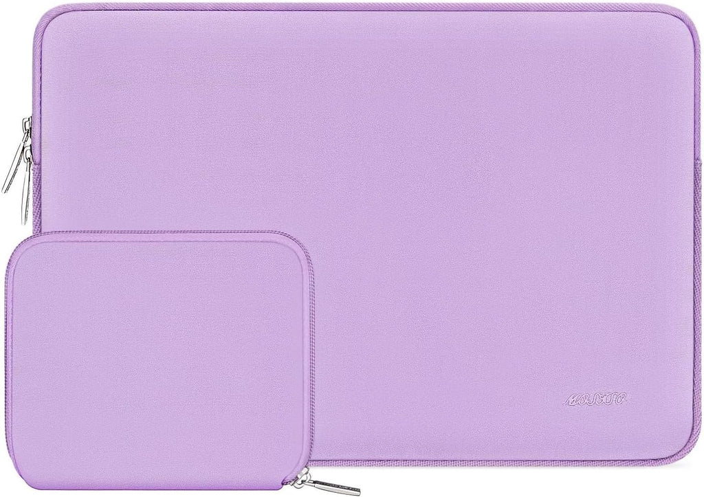 MOSISO Laptop Case 15 inch, 15 inch Laptop Sleeve Bag Compatible with MacBook Air 15 M4 A3241 M3 A3114 M2 A2941 2025 2024 2023, Dell XPS 15, Neoprene Computer Sleeve Bag with Small Case, Purple
