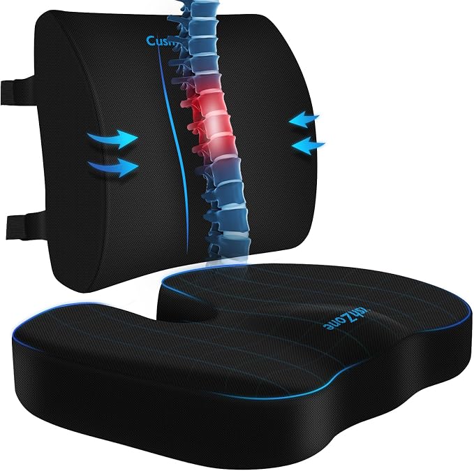 CushZone Seat Cushion, Lumbar Support Pillow by CushZone