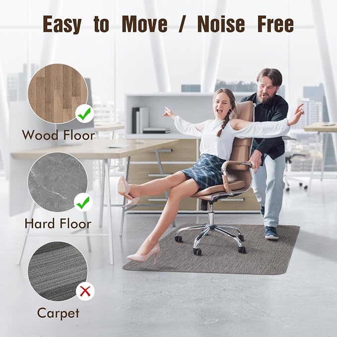 Blvornl Office Chair Mat for Hardwood Floor, 32.3"x 47.2" Desk Chair Mat for - Image 5