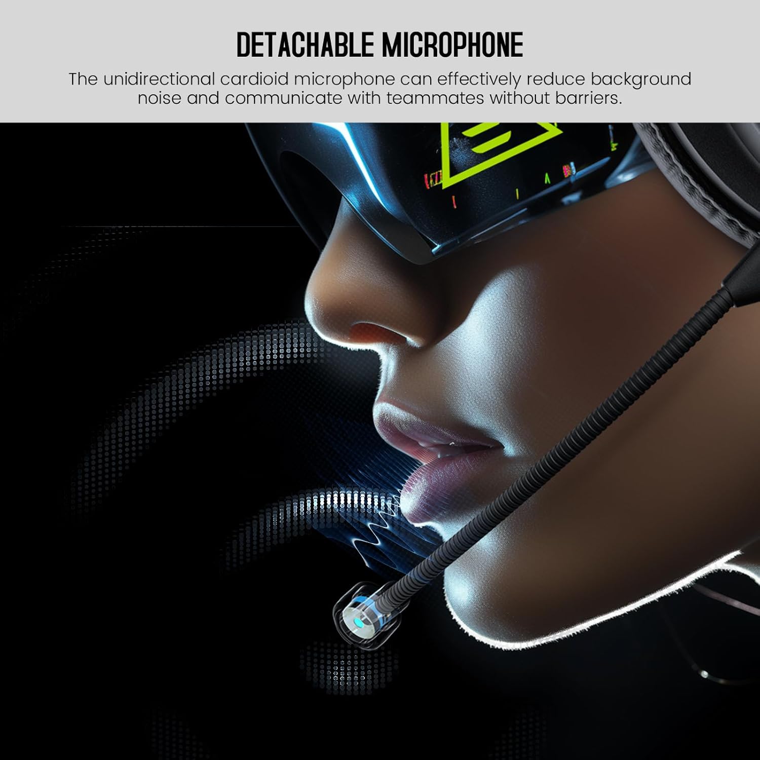 EKSA E900 Headset with Microphone for PC, PS4,PS5, Xbox - Detachable Noise Canceling Mic, 3D Surround Sound, Wired Headphone for Gaming, Computer, Laptop, 3.5MM Jack