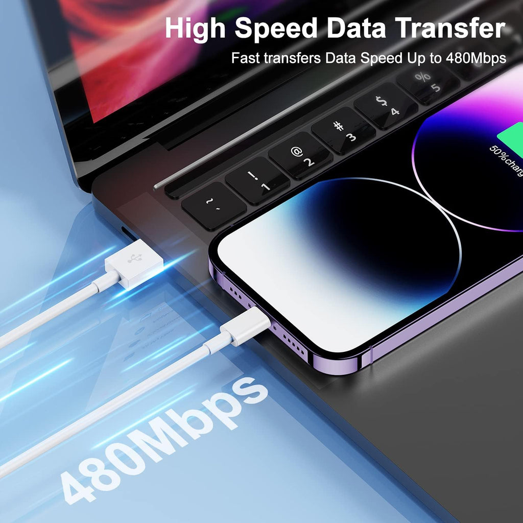 3Pack for [Apple MFi Certified] iPhone Charging Cable 3Feet-Lightning to USB Cable Wire - 3 Foot iPhone USB Charger Cords for Appe iPhone 14 13 12Pro/Pro Max/Xs Max XR X 8 7 6 5 Plus SE