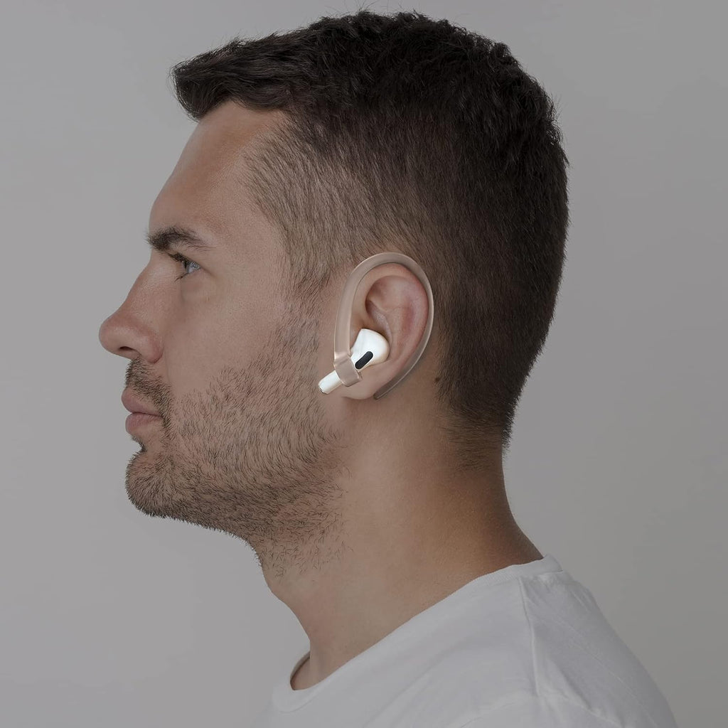 2 Pairs AirPods Ear Hooks for AirPods Pro 2, AirPods Pro, AirPods 4, 3, 2 & 1, Upgraded Anti Slip Sports Clip Hooks for AirPods 1, 2, 3, 4,Pro, Pro 2 – Transparent