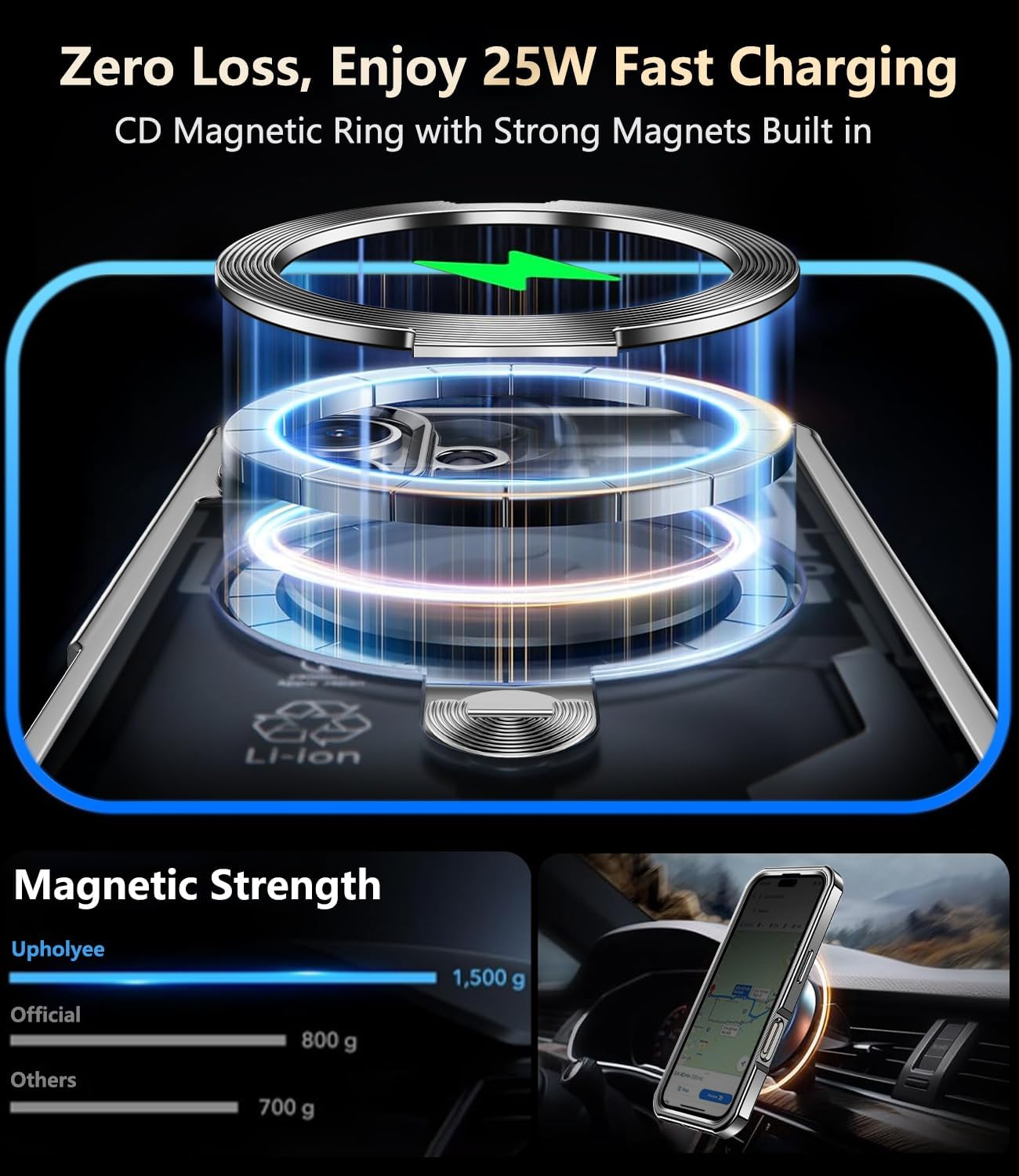 [360° Rotatable CD Stand & Built-in Privacy Screen Magnetic Case for iPhone 16 [Compatible with MagSafe & Full Signal] Mil-Grade Shockproof Full Body Anti-Spy Cover for 16-Gray