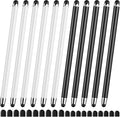 10 PCS Stylus,Stylus Pen for Touchscreen,Stylus 2-in-1 High Sensitivity & Precision Suitable for All Touch Screens of iPhone/ipad/Android Tablets(10 Stylus Pen Withe/Black + 20 Tips)