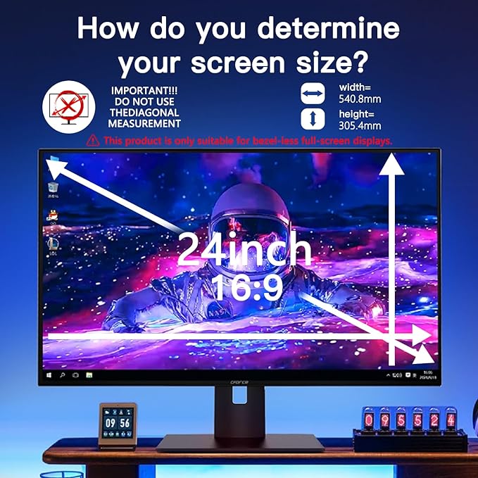 2 Pack Magnetic Hanging Computer Privacy Screen 24 Inch - Image 2