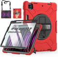 Case for iPad Pro 12.9 2022/2021/ 2020/2018: Cover for iPad Pro 12.9 6th/ 5th/ 4th/ 3rd Generation with Screen Protector- Stand- Pencil Holder- Handle- Shoulder Strap Red